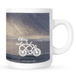 Mug with Biking unlimited - lake