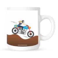 mug with woman biker