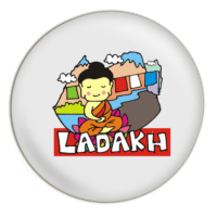 Ladakh special buddha_white badge