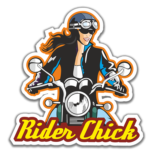 Rider Chick Sticker
