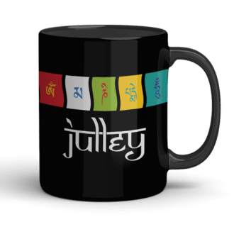 black mug with julley