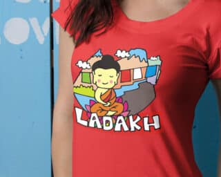 Premium red tshirt ladakh