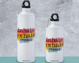 flask with inhale exhale repeat