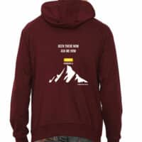 maroon been there now male hoodie