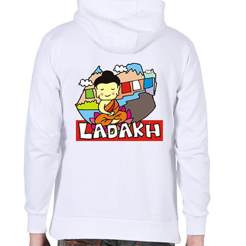 ladakh white male hoodie