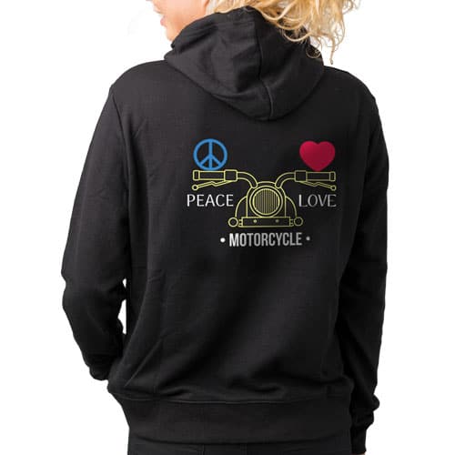 peace - black female hoodie