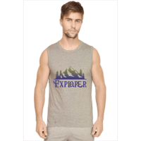 explorer - mens sleeveless- grey