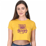 travel therapy - yellow crop tops