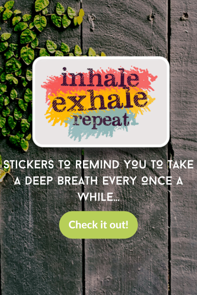 Inhale Exhale Sticker - A Reminder For Your Wellness